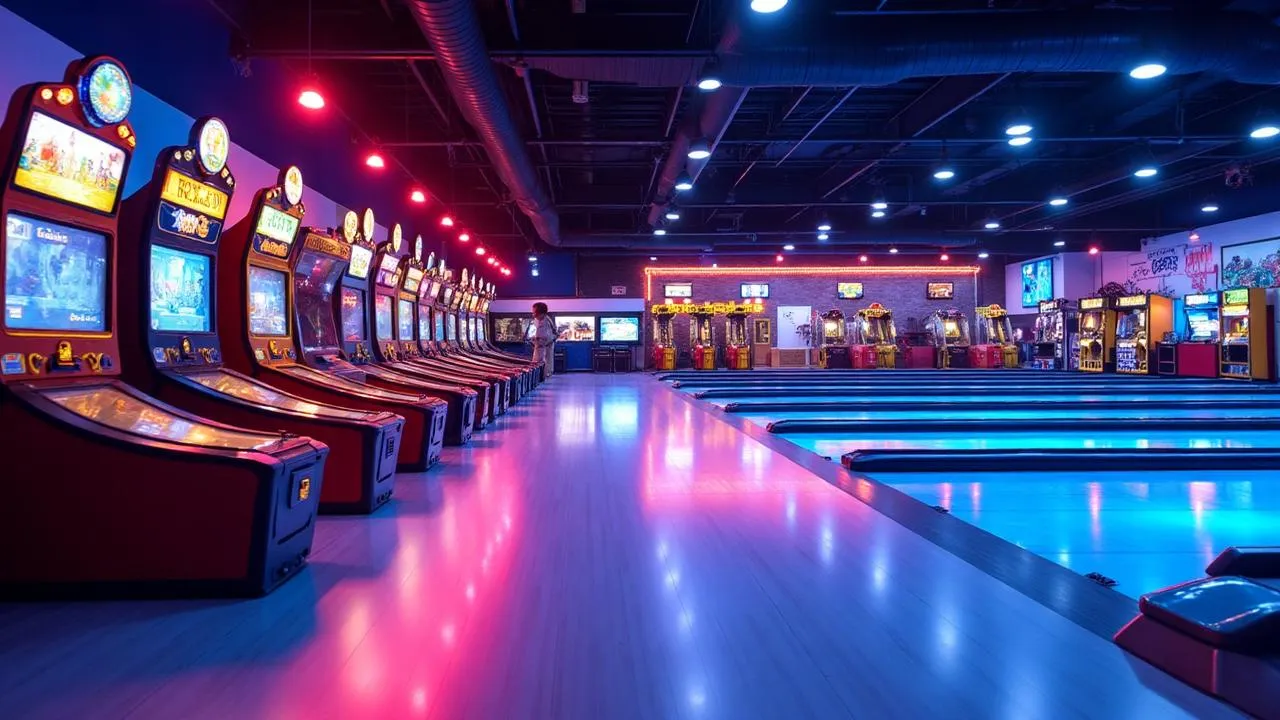 Modern recreation center with games and entertainment
