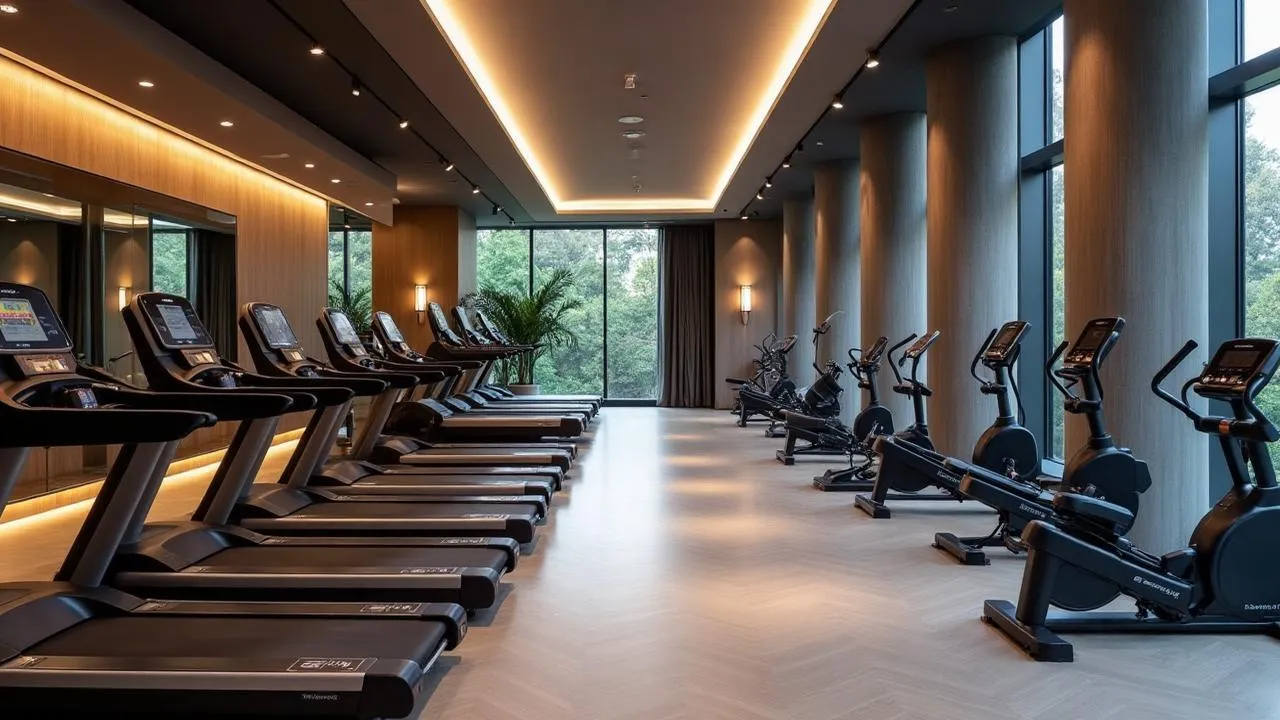 Modern fitness center with premium equipment